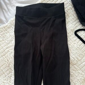 Fashion Nova Black Ribbed Leggings